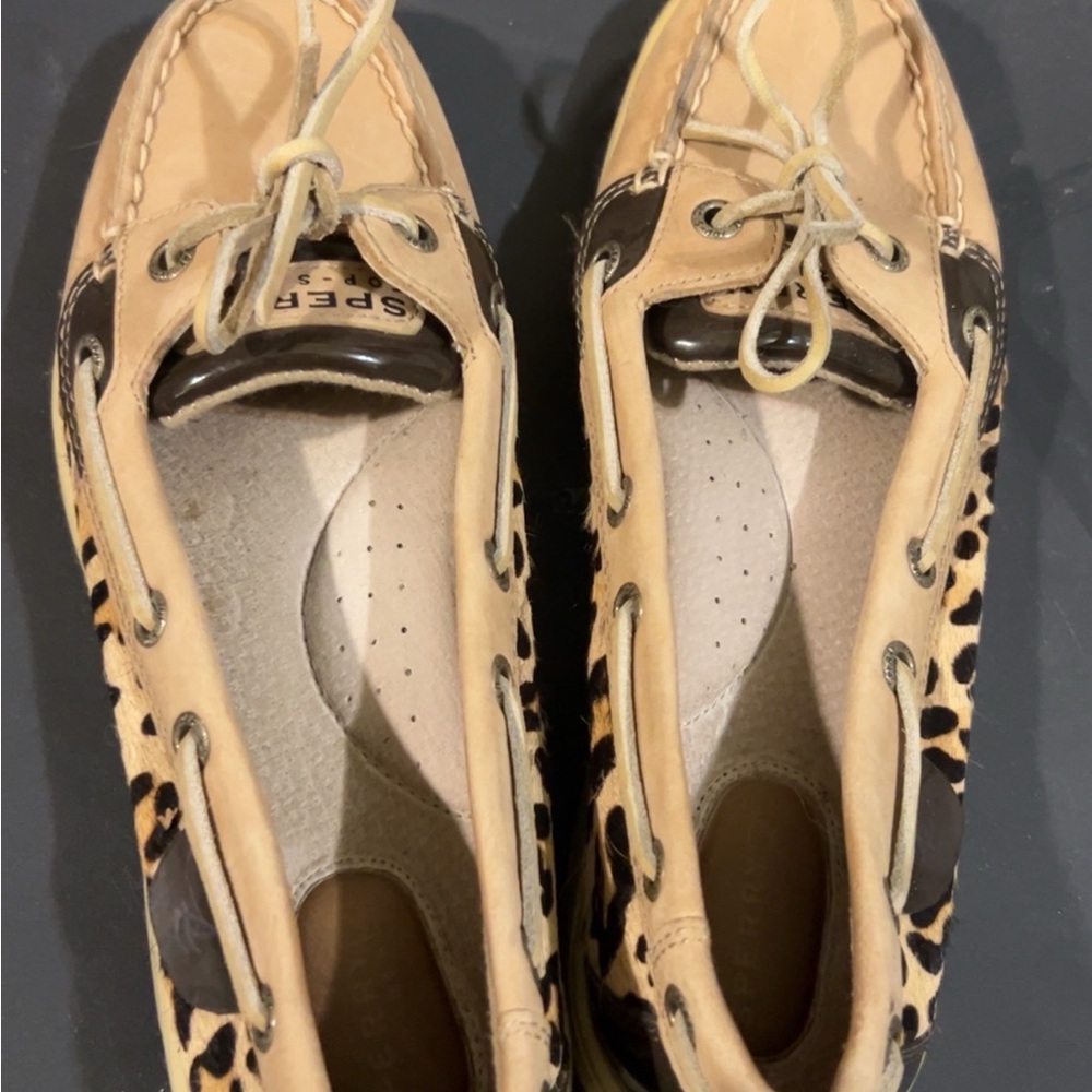 Sperry Women's Leopard Print Boat Shoes - Tan and Black